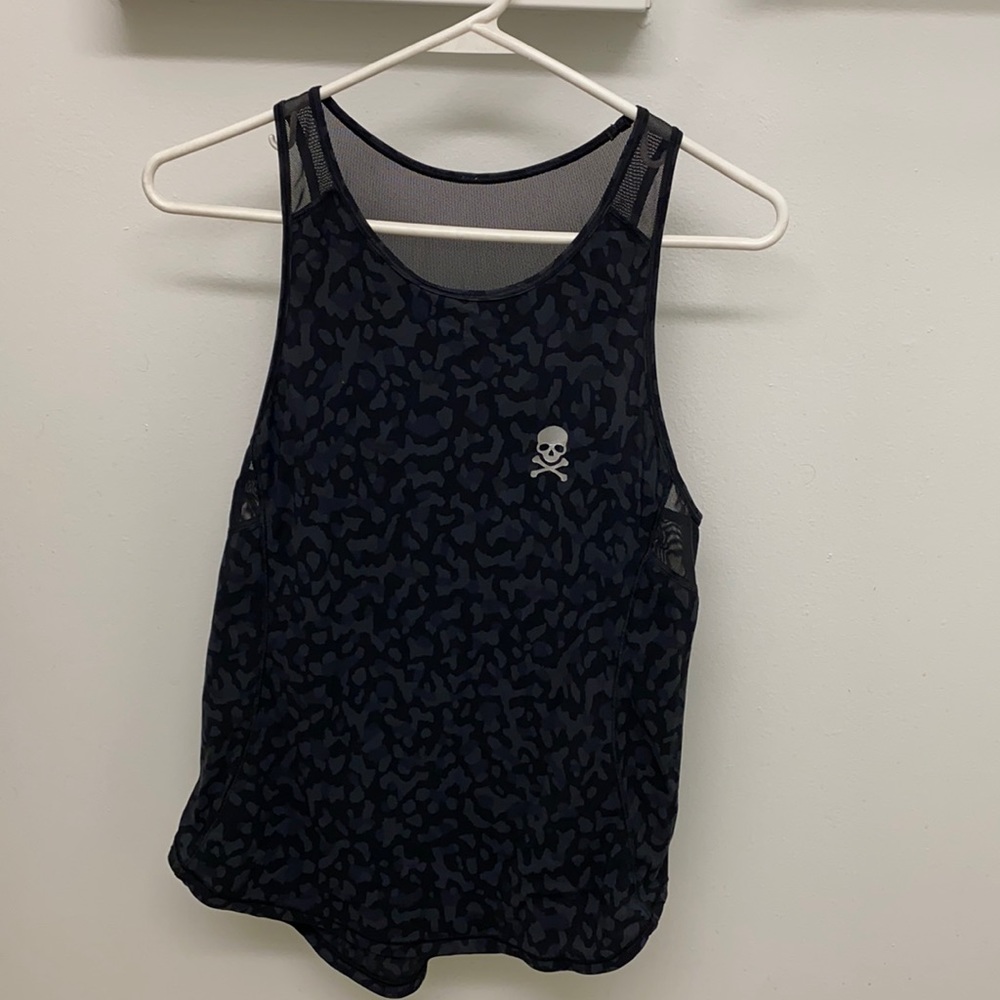 Soulcycle x Lululemon Sculpt Tank II Formation Camo deep coal size 4